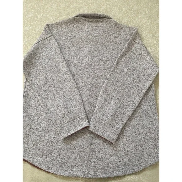 MWL (Re)sourced Sweater Fleece Shirt-Jacket Size Medium in Heather Pale Thistle - Picture 8 of 15
